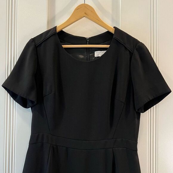 Anne Valerie Hash Women’s EU 42 US 8 Black Deconstructed Midi Dress Zipper - Picture 2 of 11